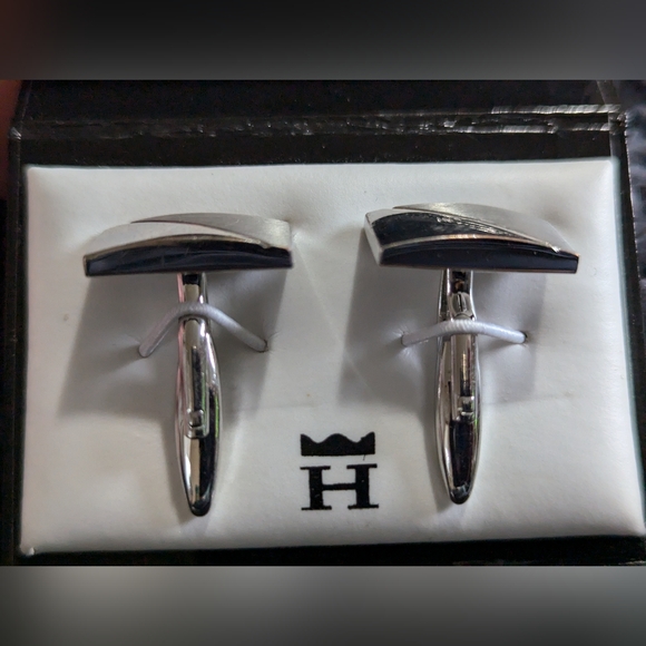 Haggar French Cuff Cufflinks and collar points - Picture 6 of 10